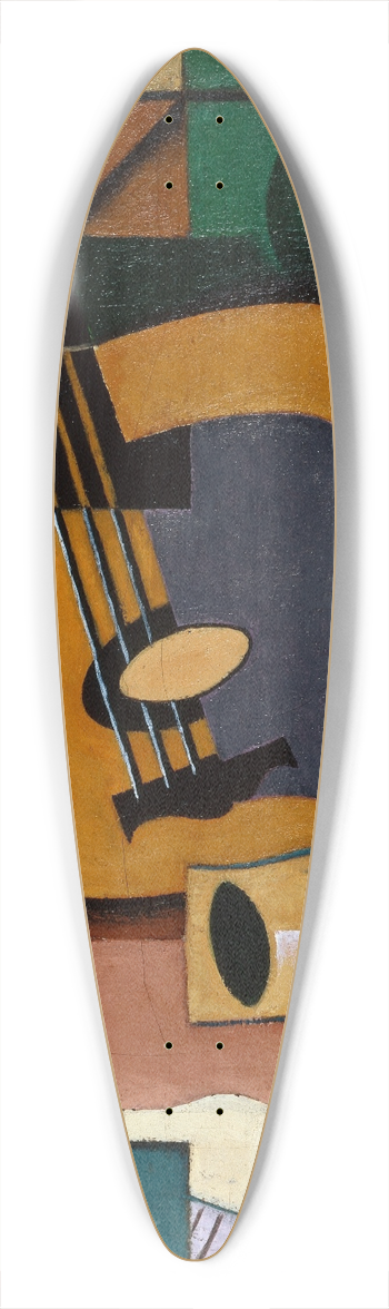 Juan Gris - Still Life with Guitar 39.3 inch art pintail longboard deck
