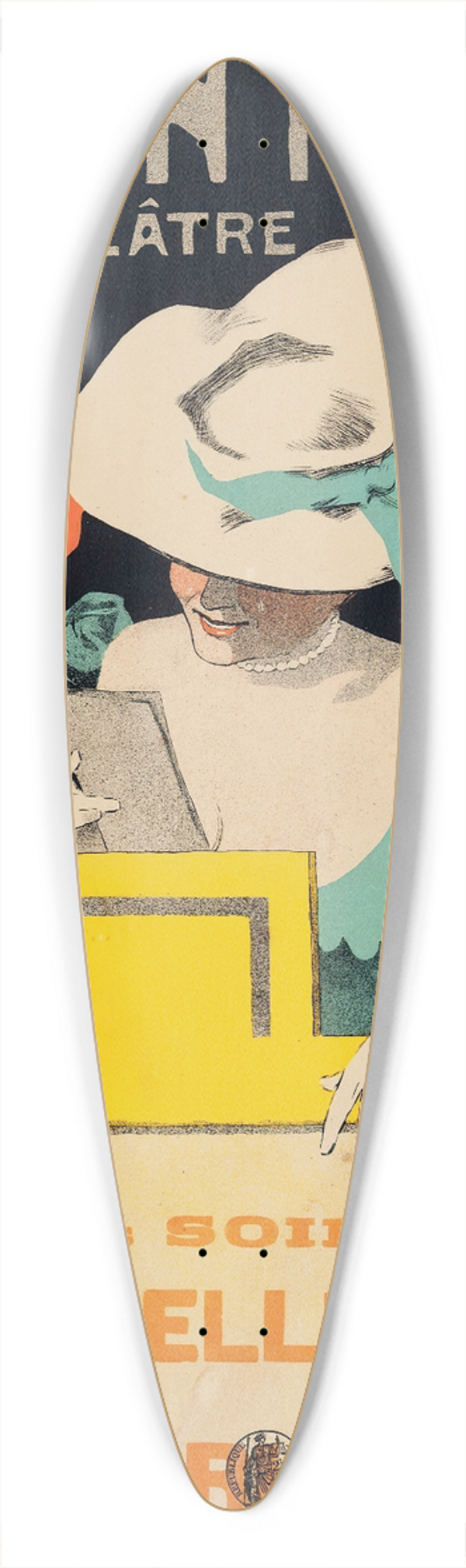 Jules-Alexandre Grn - La Belle De New York 39.3 inch art pintail longboard deck