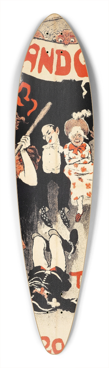 Jules-Alexandre Grn - Le Grand Guignol, Tous Les Soirs 39.3 inch art pintail longboard deck