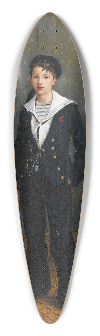 Jules Bastien-Lepage - Portrait Of A Young Boy 39.3 inch art pintail longboard deck