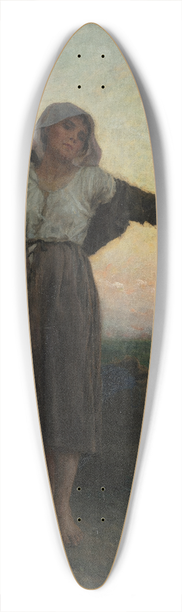 Jules Breton - The Tired Gleaner 39.3 inch art pintail longboard deck