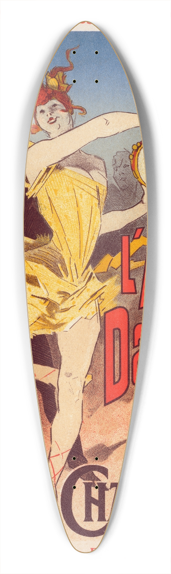 Jules Chret - Lamant Des Danseuses 39.3 inch art pintail longboard deck