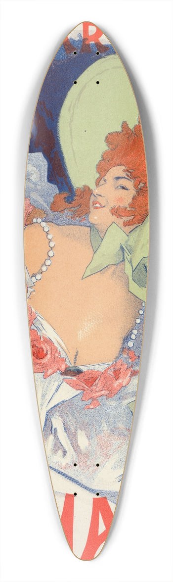 Jules Chret - Lidia 39.3 inch art pintail longboard deck