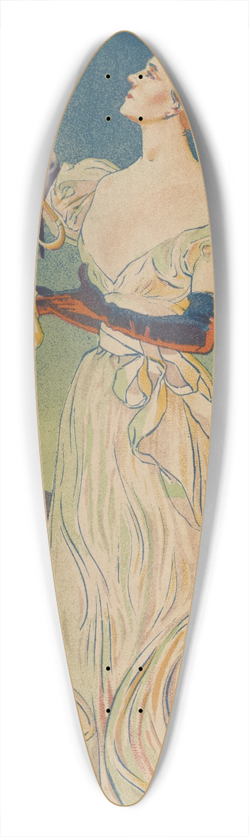 Jules Chret - Scala 39.3 inch art pintail longboard deck