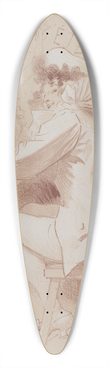 Jules Chret - Summer Concert 39.3 inch art pintail longboard deck