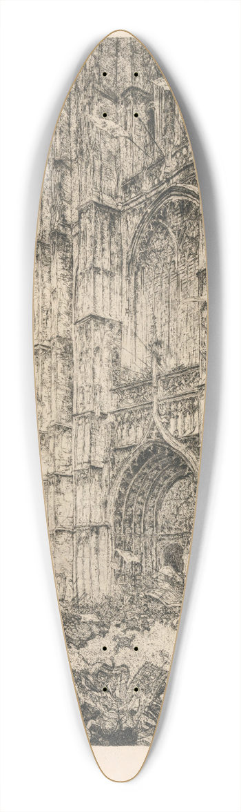 Jules De Bruycker - The Antwerp Cathedral 39.3 inch art pintail longboard deck