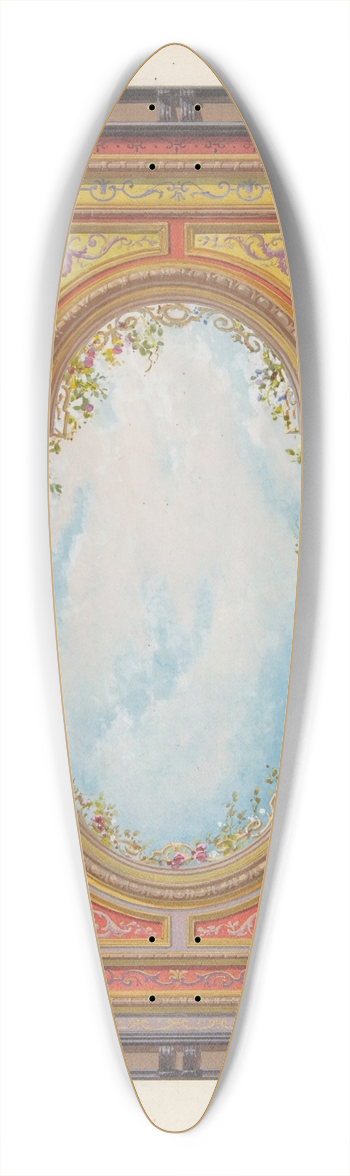 Jules-Edmond-Charles Lachaise - Design for a ceiling painted with trompe loeil clouds 39.3 inch art pintail longboard deck