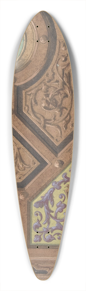 Jules-Edmond-Charles Lachaise - Design for Dining Room Ceiling, Chteau de Cang 39.3 inch art pintail longboard deck