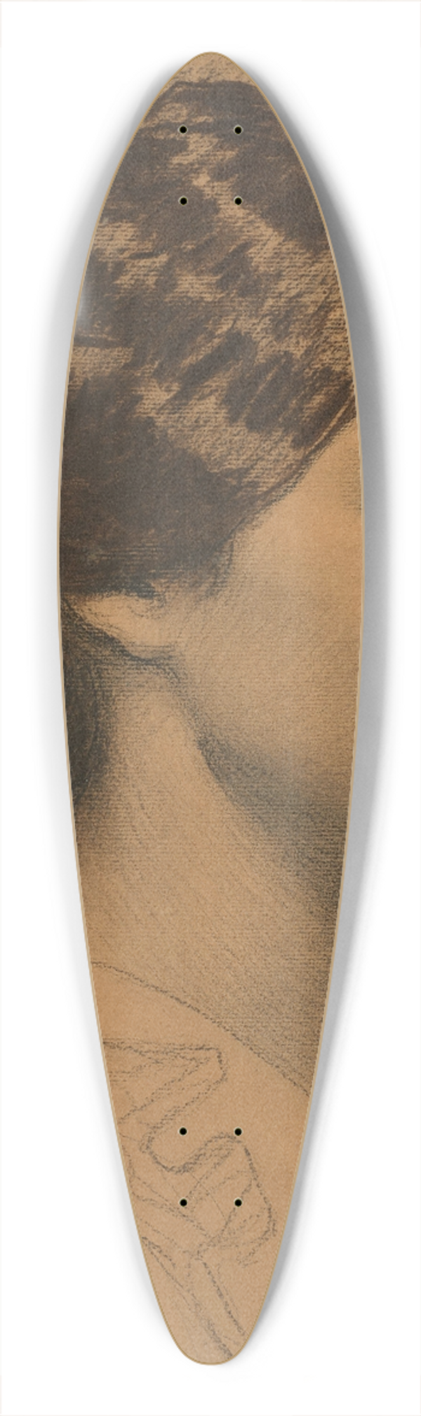 Jules Flour - Portrait prsum de Marguerite, pouse de lartiste 39.3 inch art pintail longboard deck