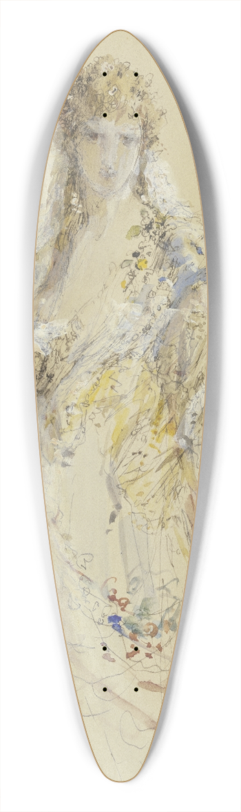 Jules Lunteschtz - Dame in blumengarniertem Ballkleid 39.3 inch art pintail longboard deck