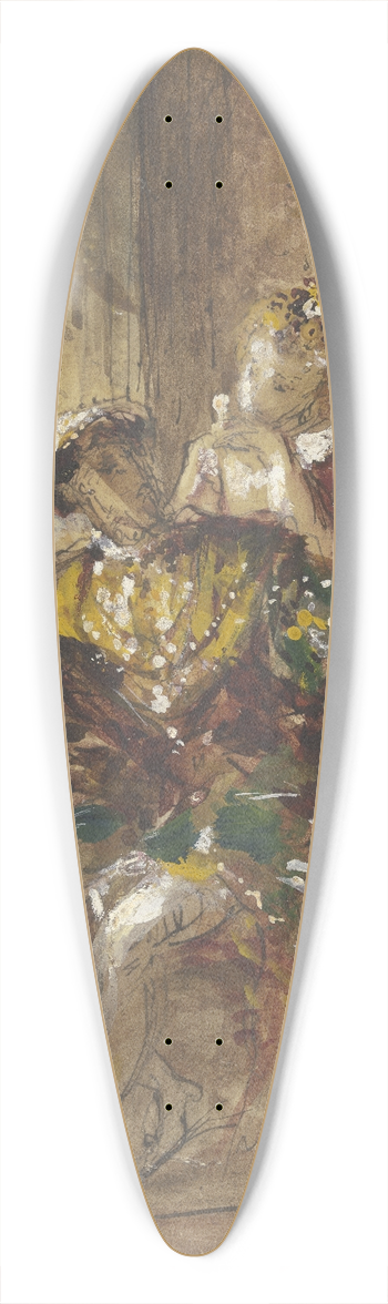 Jules Lunteschtz - Sitzender Kavalier mit hinter ihm stehender Dame 39.3 inch art pintail longboard deck