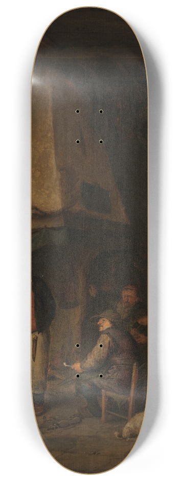 Adriaen van Ostade - The Skaters; Peasants in an Interior 8.25 inch art skate deck