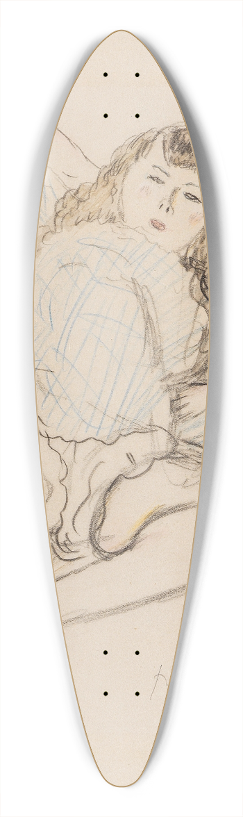 Jules Pascin - Liegende 39.3 inch art pintail longboard deck