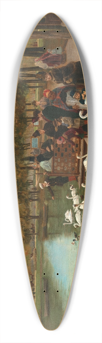 Jules Scalbert - Feeding Swans 39.3 inch art pintail longboard deck