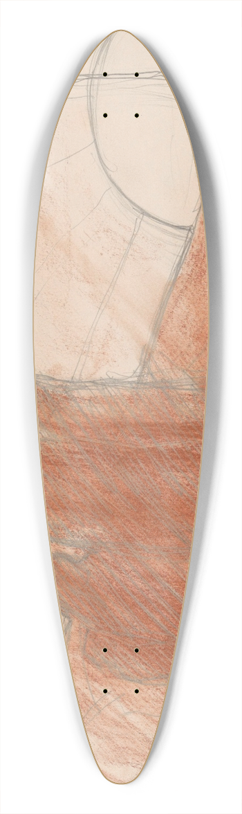 Jules Schmalzigaug - Landscape 39.3 inch art pintail longboard deck