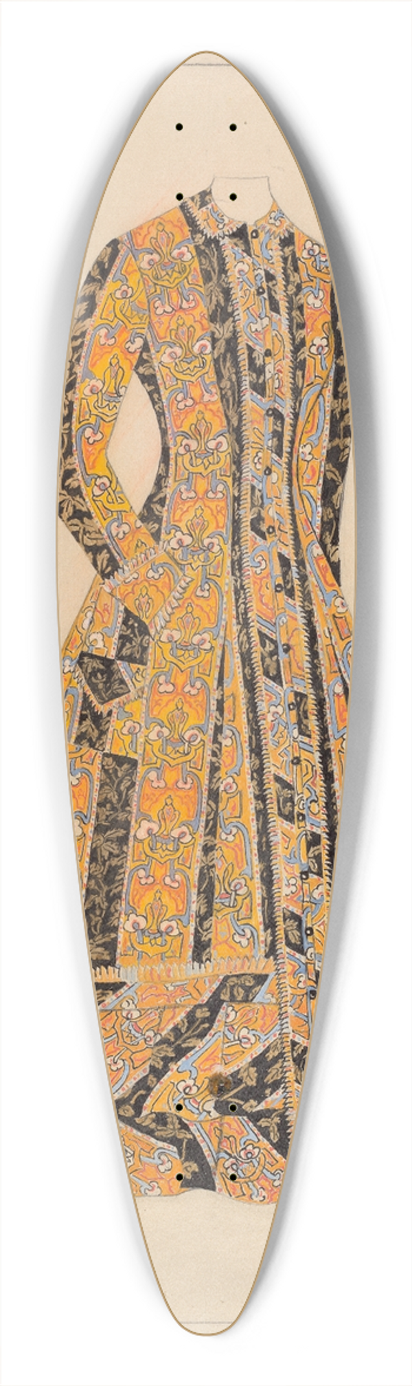 Julie C. Brush - House Dress 39.3 inch art pintail longboard deck