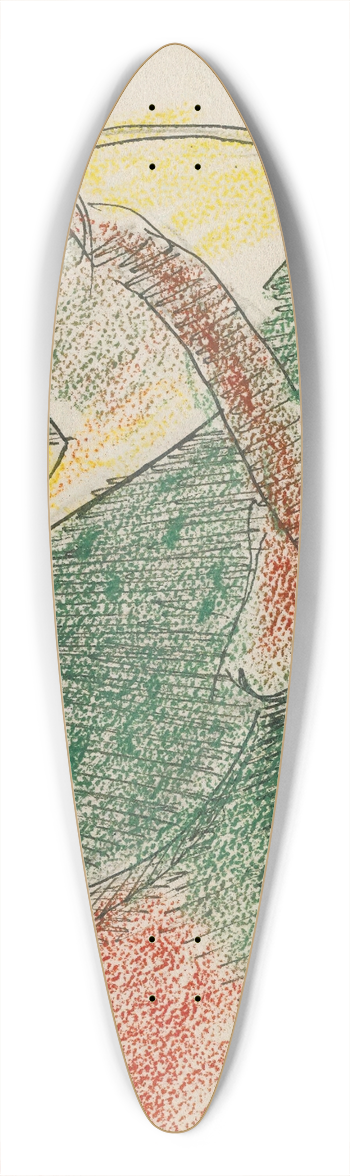 Julio Gonzlez - TteDe Femme 39.3 inch art pintail longboard deck