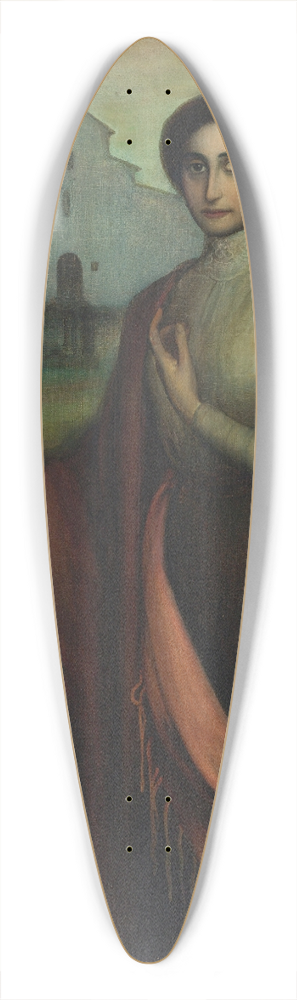 Julio Romero De Torres - Girl By A Well 39.3 inch art pintail longboard deck