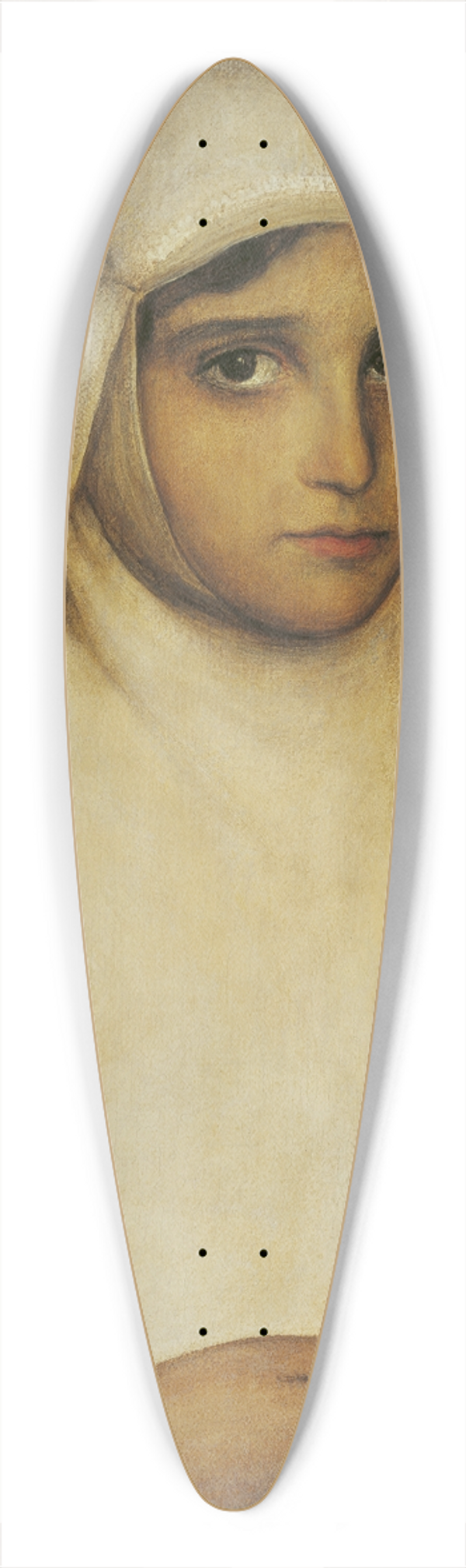 Julio Romero De Torres - Nun 39.3 inch art pintail longboard deck