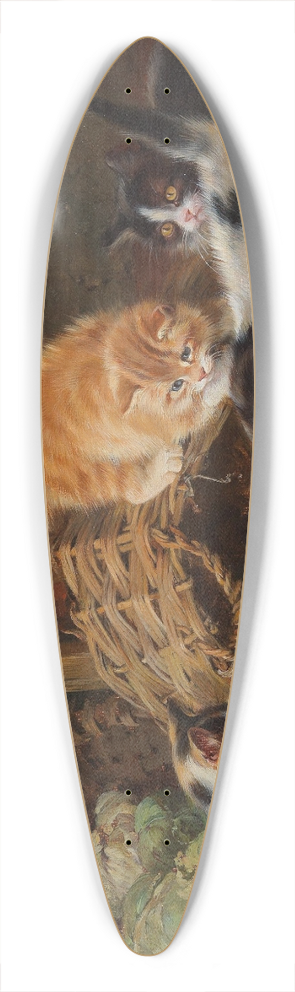 Julius Adam the elder - Ktzchen und Flusskrebse 39.3 inch art pintail longboard deck