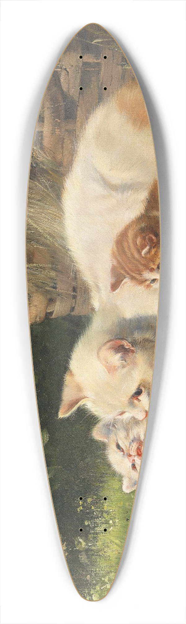 Julius Adam the younger - Katzenmutter mit ihren beiden Jungen 39.3 inch art pintail longboard deck