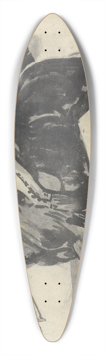 Julius Caesar Ibbetson - Galloping Rider With Whip Under His Arm 39.3 inch art pintail longboard deck