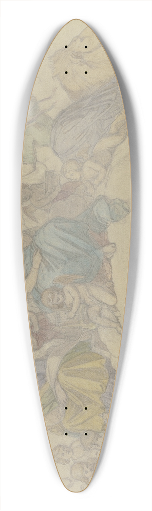 Julius Hamel - Glorification of the Arts 39.3 inch art pintail longboard deck