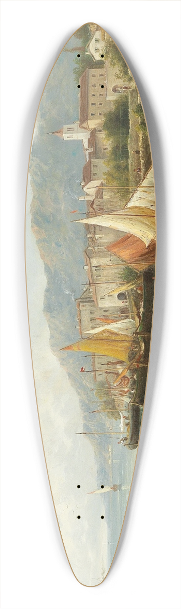 Julius Rose - Lovrana near Fiume 39.3 inch art pintail longboard deck