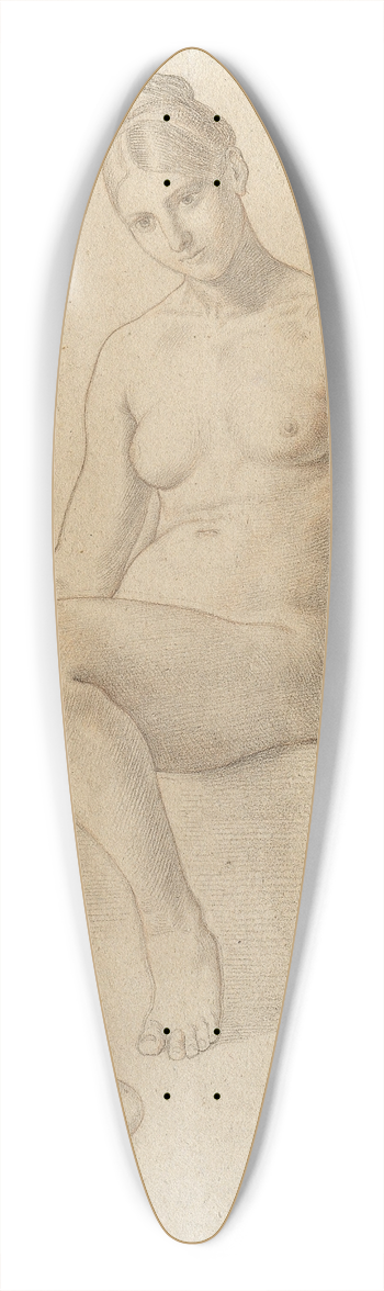 Julius Schnorr Von Carolsfeld - Female Nude 39.3 inch art pintail longboard deck