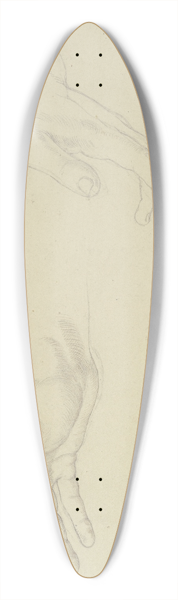 Julius Schnorr Von Carolsfeld - Gesten einer rechten und einer linken Hand 39.3 inch art pintail longboard deck