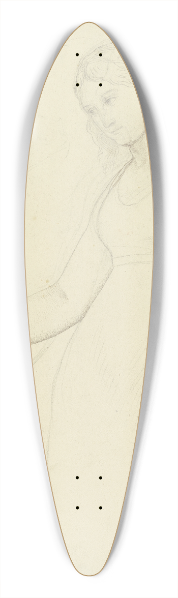 Julius Schnorr Von Carolsfeld - Junges Mdchen, das seine Rechte in die Linke eines skizzenhaft angedeuteten Jnglings legt 39.3 inch art pintail longboard deck