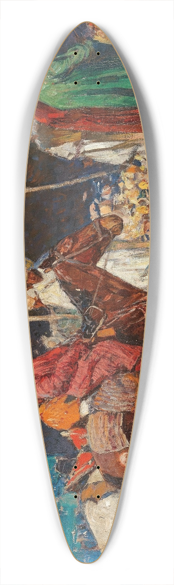 Julius Sergius Klever - A Storm in a Snow Landscape 39.3 inch art pintail longboard deck