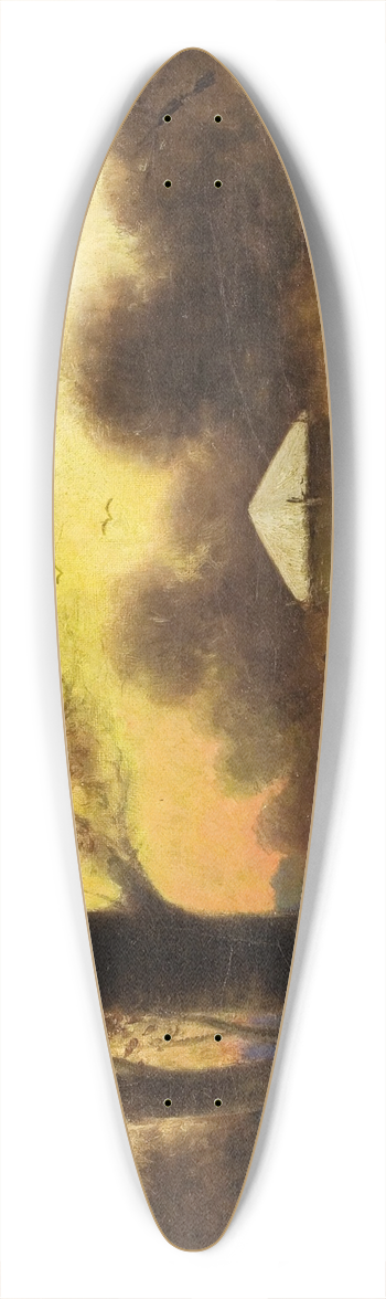 Julius Sergius Klever - Winter Cottage 39.3 inch art pintail longboard deck