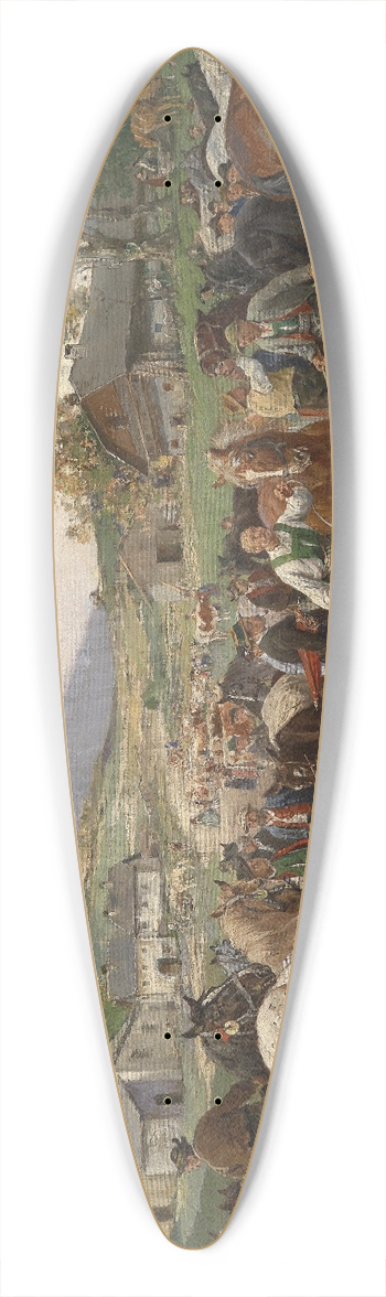 Julius von Blaas - Pferdemarkt 39.3 inch art pintail longboard deck