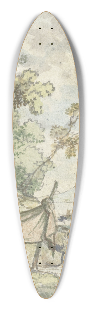 Jurriaan Andriessen - Landschap met waterval 39.3 inch art pintail longboard deck