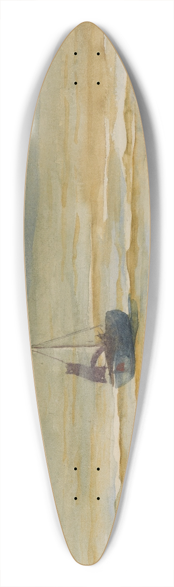 Jzef Pankiewicz - Sea at Scheveningen 39.3 inch art pintail longboard deck