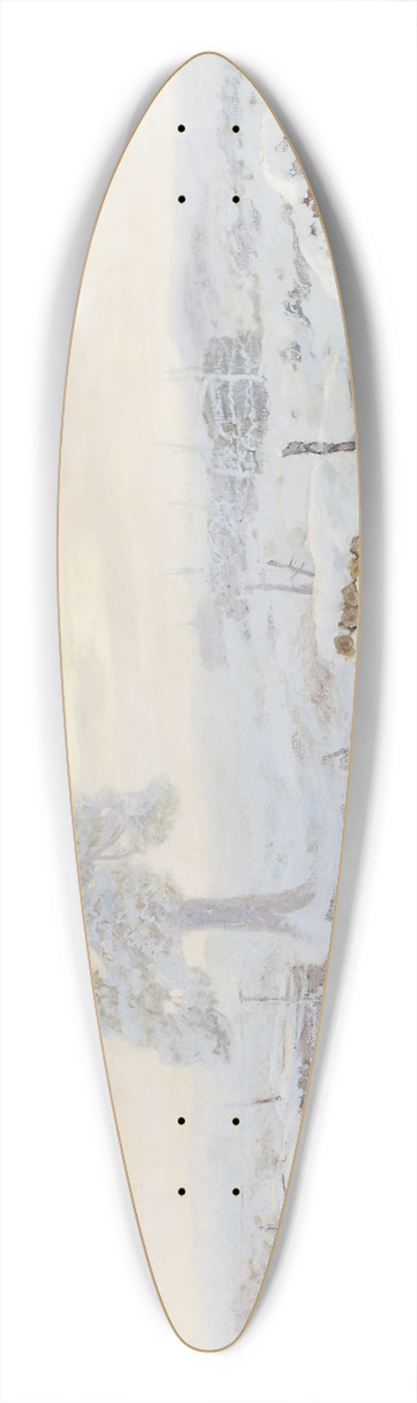 Jzef Rapacki - Winter landscape 39.3 inch art pintail longboard deck