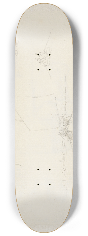 Christen Kbke - Skitser af sejlbde 8.25 inch art skate deck