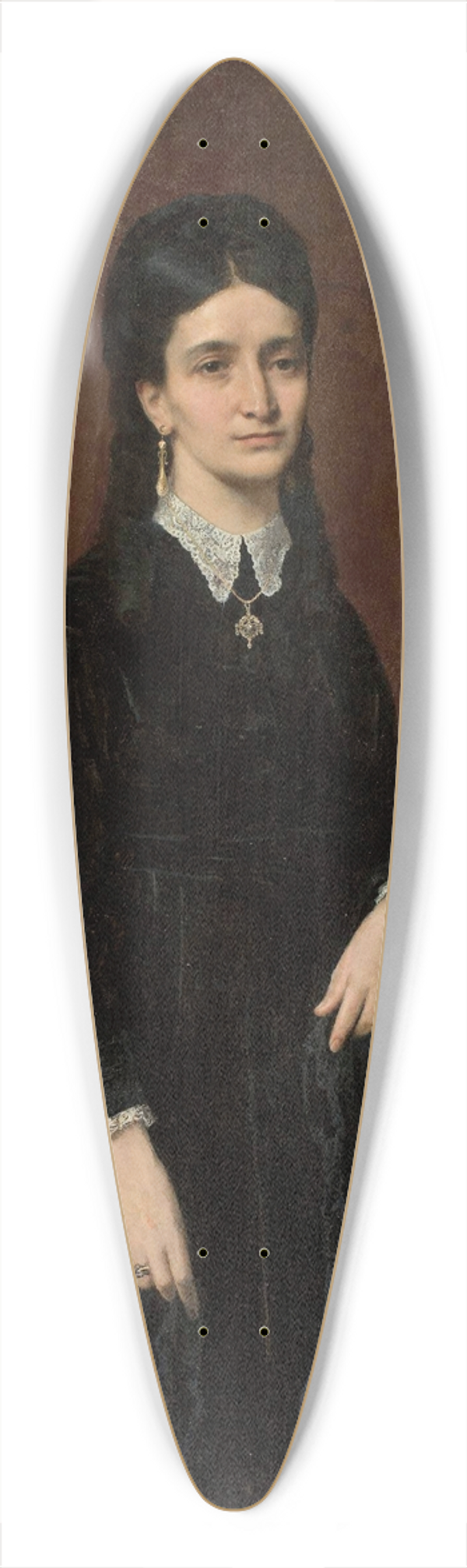 Jzef Simmler - Portrait of a lady 39.3 inch art pintail longboard deck
