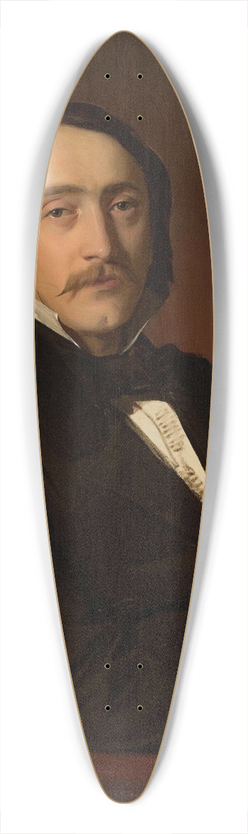 Jzef Simmler - Portrait of Nikodem Biernacki 39.3 inch art pintail longboard deck