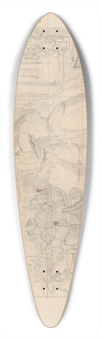 Jzef Simmler - Sketch for the painting Farewell to Wacaw with Maria (the theme taken from the poem Maria by Antoni Malczewski) 39.3 inch art pintail longboard deck