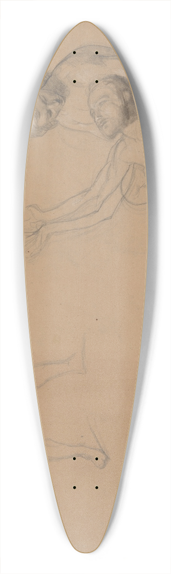Jzef Simmler - Studies of nude males to the painting Martyrdom of St. Josaphat Kuntsevych 39.3 inch art pintail longboard deck