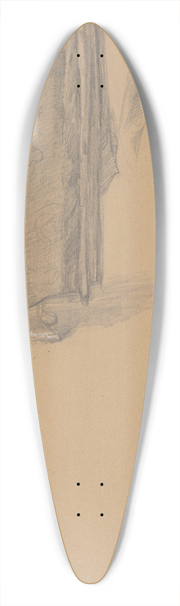 Jzef Simmler - Study of robes of Jako of Tczyn) for the painting Queens Jadwigas Oath 39.3 inch art pintail longboard deck