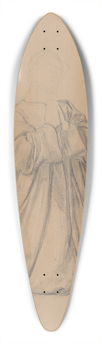 Jzef Simmler - Study of the robes of St. Matthias to the painting Martyrdom of St. Matthias 39.3 inch art pintail longboard deck