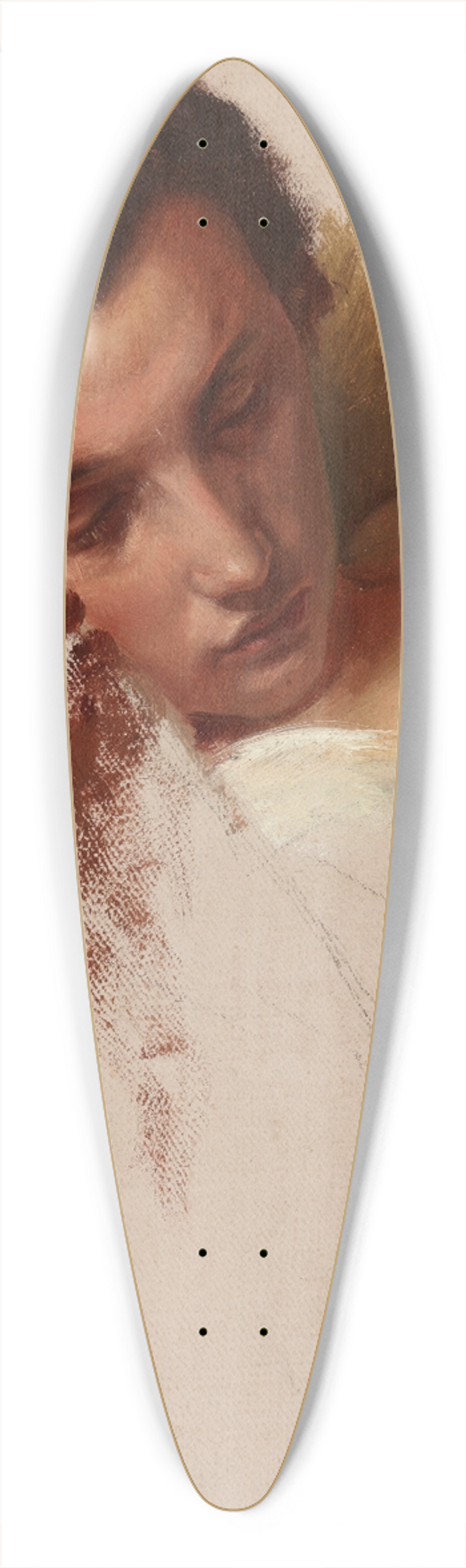 Jzef Simmler - Study to the Painting The Death of Barbara Radziwi  Head of Quinn Barbara 39.3 inch art pintail longboard deck