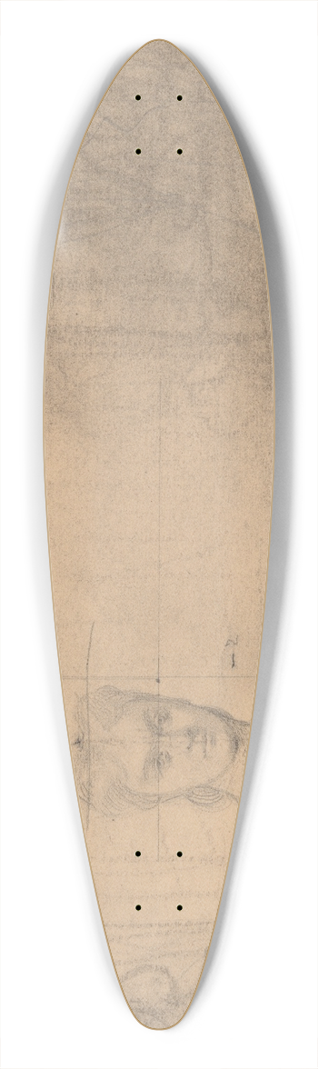 Jzef Simmler - The Upper Part of the Sketch to the Portrait of Emilia Wodkowska 39.3 inch art pintail longboard deck