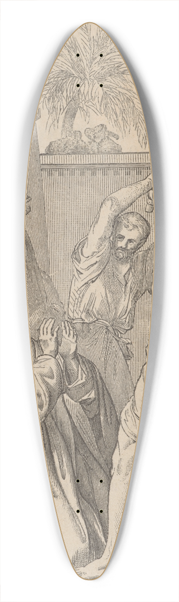 Jzef Simmler - w. Maciej Aposto  Mczestwo w. Macieja 39.3 inch art pintail longboard deck