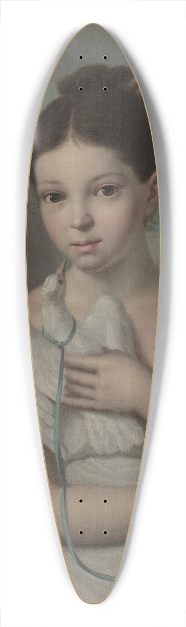 Jzef Sonntag - Portrait of Jzia Walicka (18081880) with a dove 39.3 inch art pintail longboard deck
