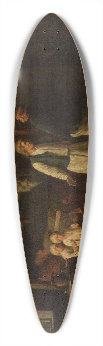 Jzef Tadeusz Polkowski - Destitution in a peasant cottage 39.3 inch art pintail longboard deck