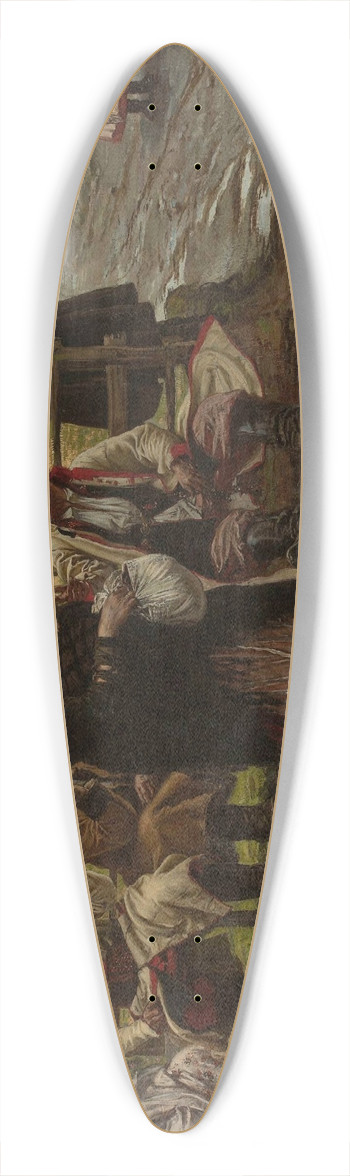 Jzef Unierzyski - At the entrance to a tavern 39.3 inch art pintail longboard deck
